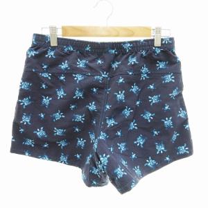 Patagonia ショートパンツ ハーフ ショーツ イージー ナイロン 総柄 海柄 XS 紺 ネイビー