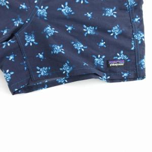 Patagonia ショートパンツ ハーフ ショーツ イージー ナイロン 総柄 海柄 XS 紺 ネイビー