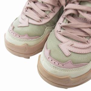 Off-White ODSY-1000 オデッセイ 厚底スニーカー ダッドシューズ スパイク プラットフォーム ローカット ロゴ ピンク×ベージュ