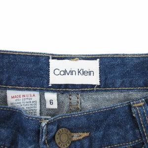 Calvin Klein ヴィンテージ 90s デニムパンツ ジーンズ ストレート USA製 青 ブルー 6 約S 1003