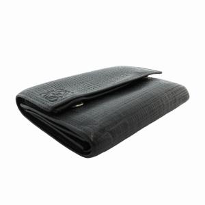 LOEWE VERTICAL WALLET バーティカルウォレット レザー 三つ折り財布 アナグラム 黒 ブラック 101311