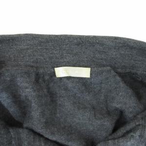 COMOLI 17AW 21G ウール衿つきカーディガン ニット ポロカーディガン 長袖 L03-06002 灰 グレー 2 約M 1014