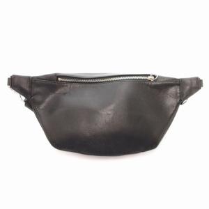 aniary レザー ウエストポーチ ボディバッグ ショルダー 黒 ブラック