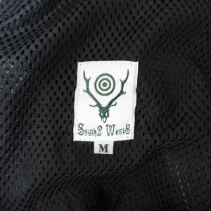 South2 West8 美品 String C.S. Pant-Poly トラックパンツ スラックス 総柄 センターシーム 水色 ライトブルー M