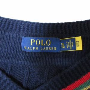 ポロラルフローレン カシミヤ混 ケーブル編み 半袖ニット ポニー刺繍