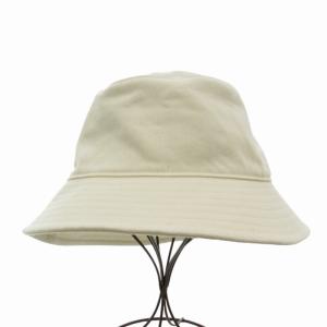 nanamica 美品 24SS Denim Hat デニム バケットハット 帽子 ロゴ刺繍 59?p 白 ホワイト