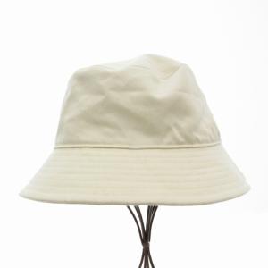 nanamica 美品 24SS Denim Hat デニム バケットハット 帽子 ロゴ刺繍 59?p 白 ホワイト