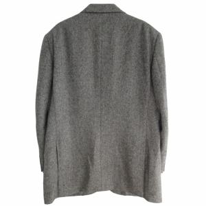 Aquascutum カシミヤ テーラードジャケット ブレザー 2B サイドベンツ グレー 約Lサイズ GY09 1127