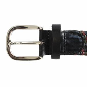ETRO 編み込みベルト メッシュ ハトメ レザー イタリア製 マルチカラー 1104