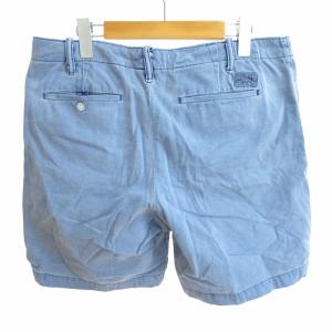 POLO RALPH LAUREN ショートパンツ ハーフパンツ USED加工 ジップフライ 青 ブルー 32 約M 1107 GY09