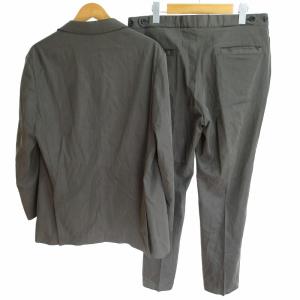 BEAUTY&YOUTH UNITED ARROWS シングルスーツ セットアップ ジャケット スラックス 背抜き センタープレス カーキ 52 約XL 1107 GY09