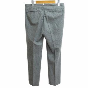 Drawer パンツ スラックス テーパード 千鳥格子 ジップフライ ウール 白 黒 ホワイト ブラック 40 約M 1110