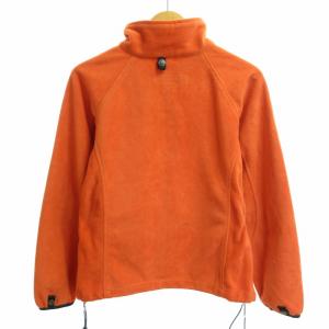 Columbia ヴィンテージ 80s?90s フリースジャケット ブルゾン 裏地 メッシュ ロゴ 刺繍 オレンジ M 1111 GY09