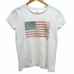 Tシャツ カットソー 星条旗 シングルステッチ ダメージ加工 半袖 白 ホワイト Sサイズ GY09 1111