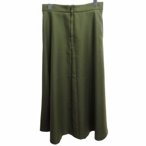 Deuxieme Classe 美品 22SS ロングスカート ジップフライ 22-060-520-7040-1-0 カーキ 36 約S 1122
