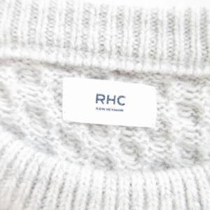 Ron Herman RHC 美品 近年モデル モヘヤ混ケーブルニット セーター アランニット グレー 灰 F 1116