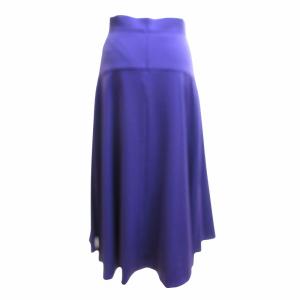 ADORE タグ付き ストレッチダブルクロススカート フレアスカート ドレープ 紫 パープル 36 約Sサイズ 531-3120224