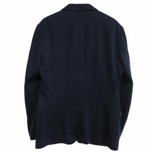 DOLCE&GABBANA シルク混 テーラードジャケット ブレザー 2B 本切羽 切替 イタリア製 濃紺 ネイビー 46 約Mサイズ 1120