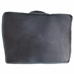 1PIU1UGUALE3 ゴルフ GOLF 美品 LANDRY BAG ランドリーバッグ トラベルポーチ ハンドバッグ メッシュ 黒 ブラック 1123