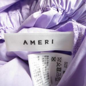 Ameri VINTAGE 近年 ギャザードスリーブ オールインワン サロペット 02110551090 パープル M 1125
