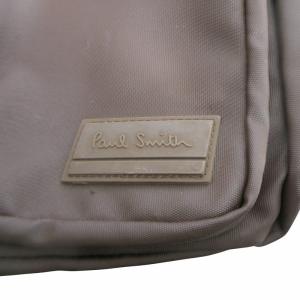 PAUL SMITH ショルダーバッグ メッセンジャーバッグ ロゴ パッチ フラップポケット 茶 ブラウン 1127