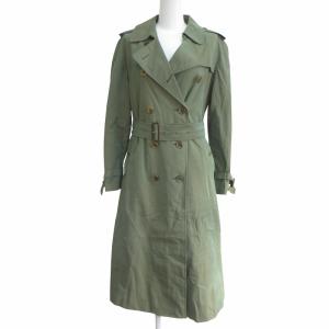 ヴィンーテージ トレンチコート 裏地ノバチェック カーキ