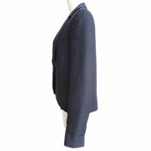 STELLA McCARTNEY 美品 12SS テーラードジャケット ブレザー 1B シングル ウール シルク  ショートレングス 短丈 紺 ネイビー 40