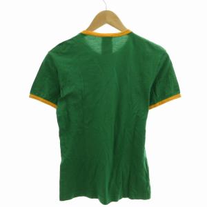 DOLCE&GABBANA 90s-00s ヴィンテージ リンガーTシャツ カットソー 半袖 44 XS 緑 グリーン