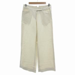美品 銀タグ ワイドパンツ スラックス リネン 麻 シルバー金具 38 S ベージュ