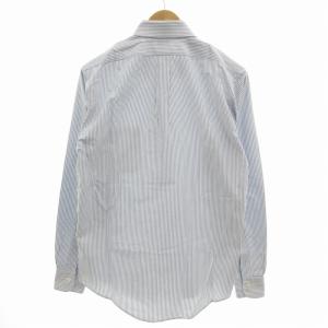 Brooks Brothers Makers 美品 オックスフォード ワイシャツ BD ボタンダウン ストライプ 長袖 15 1/2-34 S 白 ホワイト