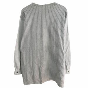 Y's for men 02SS Tシャツ カットソー ストライプ 切替 ドッキング 長袖 グレー 約Lサイズ ME-T53-028 IBO62 1206