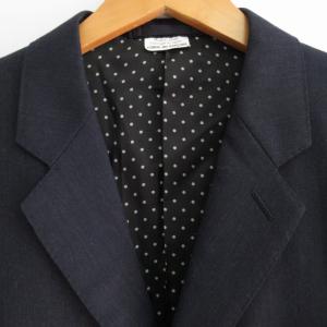 Comme des Garçons Homme Deux 11AW AD2011 モヘヤ混 ウール テーラードジャケット ブレザー 3B 総裏 裏地水玉 紺 ネイビー Sサイズ DH-J007