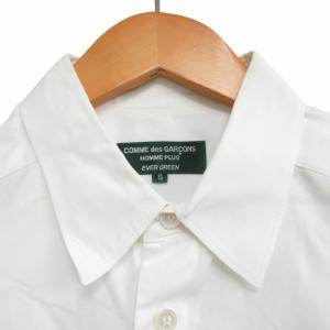 COMME des GARCONS HOMME PLUS エバーグリーン EVER GREEN 05SS AD2005 ワイシャツ ビジネス フォーマル 長袖 白 ホワイト Sサイズ