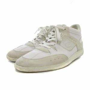 COACH City Sole ミッドトップ コートスニーカー シューズ ハイカット レザー 27.5cm 白 ホワイト