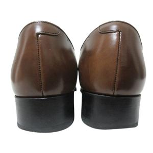 REGAL レザー スリッポン ローファー スクエアトゥ 日本製 ビジネスシューズ 靴 25.5cm 茶 ブラウン IBO62 X