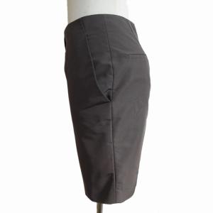 PRADA 美品 シルクブレンド バミューダパンツ ショートパンツ ハーフパンツ ショーツ センタークリース 黒 ブラック 36 XS相当