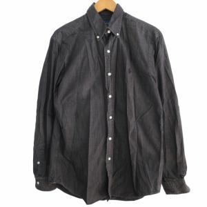 ボタンダウンシャンブレーシャツ BD レギュラーカラー ポニー刺繍 長袖 グレー XSサイズ IBO62 1209