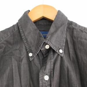 RALPH LAUREN ボタンダウンシャンブレーシャツ BD レギュラーカラー ポニー刺繍 長袖 グレー XSサイズ IBO62 1209