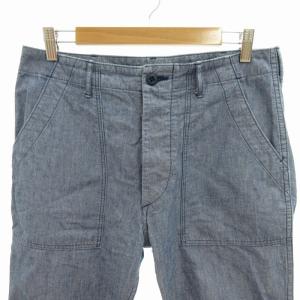 DANTON ワークパンツ ストレート コットン シンチバック 40 M 青 ブルー 11S-SL-002 JD-2294