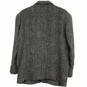 Christian Dior ムッシュ MONSIEUR ウール シルク混 ツイードテーラードジャケット ブレザー 2B 黒×白 ブラック×ホワイト 約Lサイズ