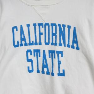 Ron Herman ジャクソンマティス JACKSON MATISSE スウェットシャツ トレーナー ペンキ カレッジロゴ 白×青 ホワイト×ブルー