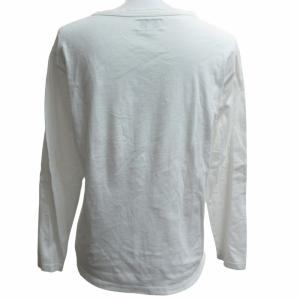 agnes b. Tシャツ カットソー ロゴプリント 長袖 白 ホワイト T3 約Lサイズ IBO62 1213