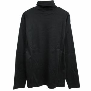HUGO BOSS 美品 Tシャツ カットソー タートルネック 長袖 黒 ブラック Mサイズ IBO62 1215