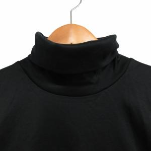 HUGO BOSS 美品 Tシャツ カットソー タートルネック 長袖 黒 ブラック Mサイズ IBO62 1215