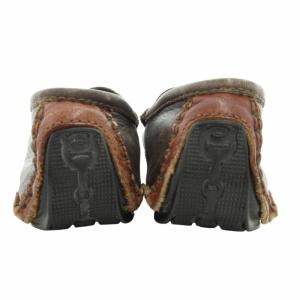 GUCCI ローファー ドライビングシューズ ホースビット レザー 6M 23cm 茶 ブラウン