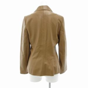 PAULE KA テーラードジャケット ブレザー ラムレザー 総裏地 フランス製 38 M 茶 ブラウン