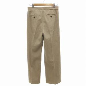 Max Mara ワイドスラックス パンツ ツータック 白タグ ウール 38 M ベージュ