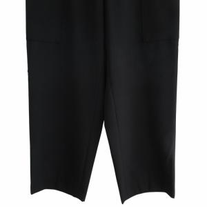 ATON 23AW 4 BACK SATIN ウール フィールドカーゴパンツ 黒