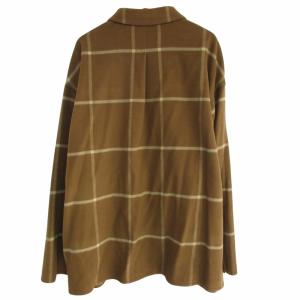 BEAUTY&YOUTH UNITED ARROWS 美品 22AW H STOLE CHK CARRE SHIRT ウール チェックシャツ フランネル生地 茶 ブラウン Sサイズ
