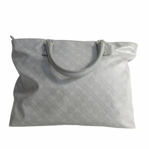 GHERARDINI ソフティ ハンドバッグ モノグラム 総柄 レザー×PVC グレー